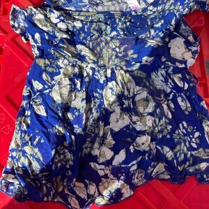 New with tags Justice Blue and White Floral Tank Top